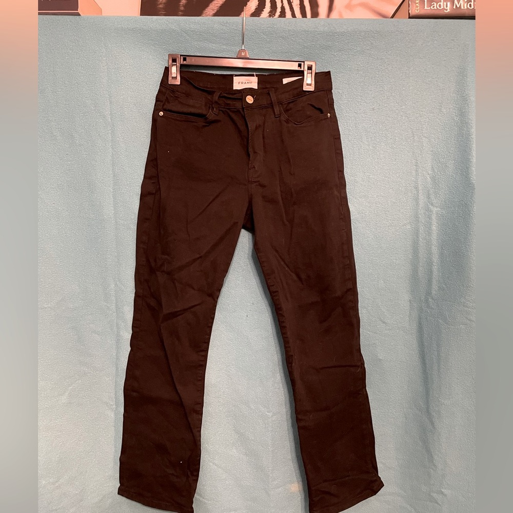 Frame - Black Le High Straight Jeans